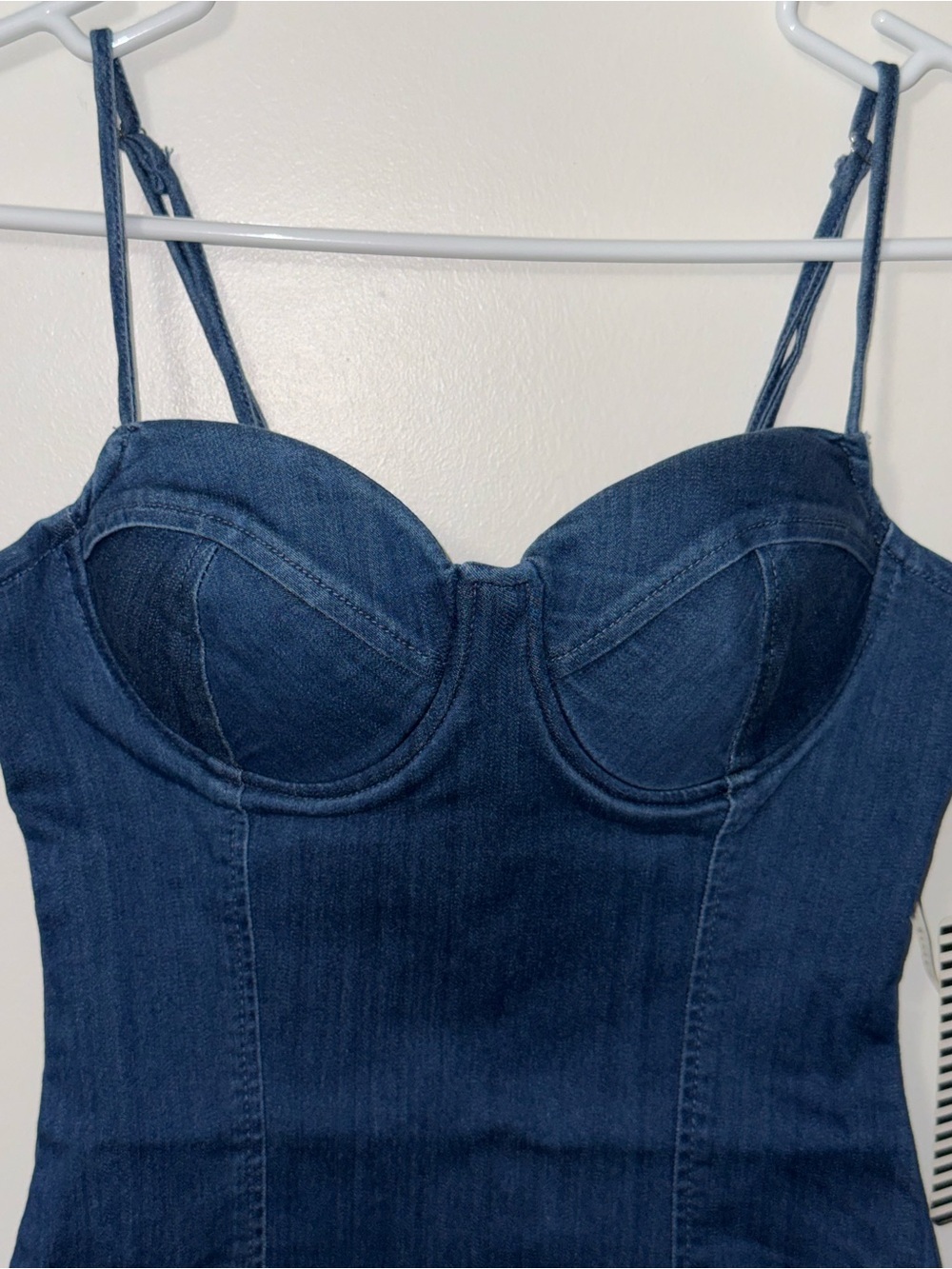 NWT Haute Monde denim corset bodysuit in size Small - Picture 4 of 9
